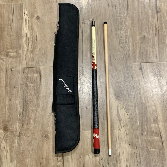Indiana Hoosiers 19oz Pool Cue Stick w/ Earl Strickland Case – NCAA Billiards
